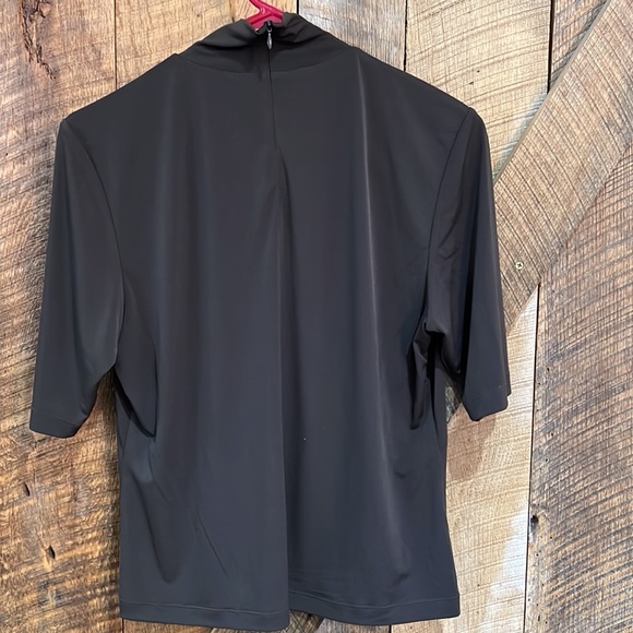 NWT Doncaster collection mock turtleneck short sleeve blouse - Picture 2 of 4